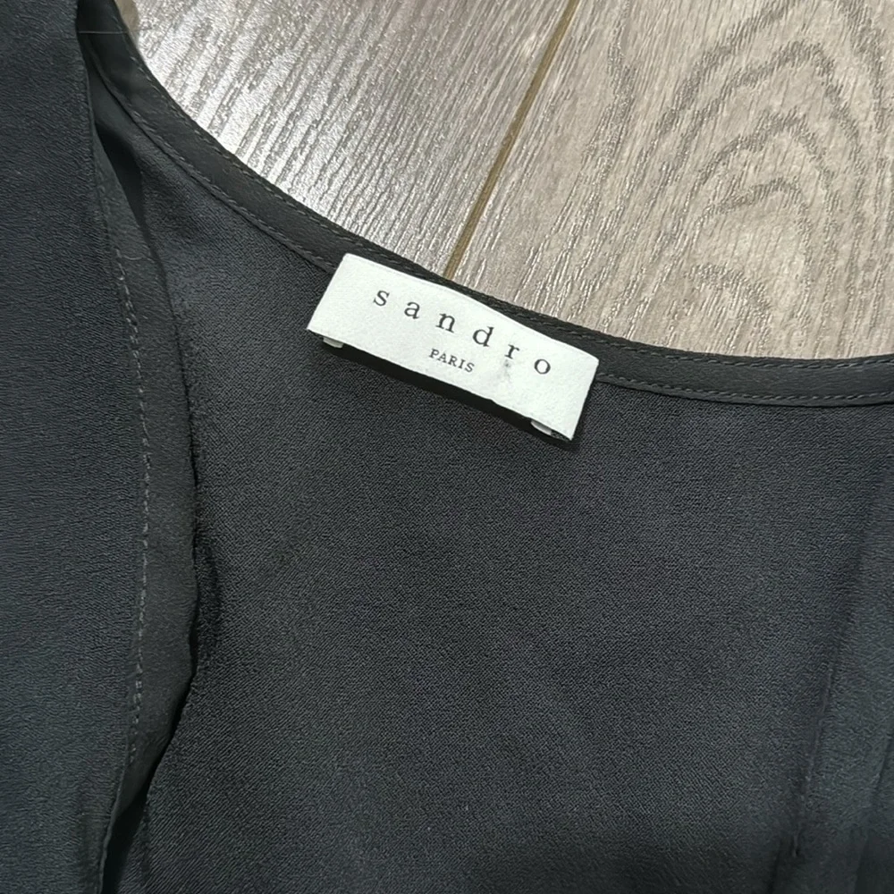 Sandro Paris Sabra Stripes Sleeveless Blouse size 1 - Picture 7 of 8